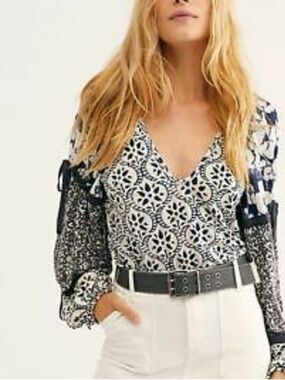 Free People Summit V-Neck Blouse